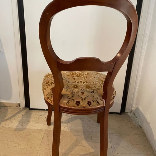 Baroque dining chair new with embossed fabric