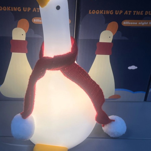 LED Night Light in Goose Shape, New, Silicone Touch Control