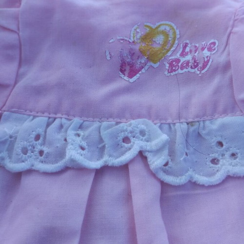 Dress for large doll used, pink