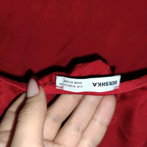 Bershka red off-shoulder blouse used, size S