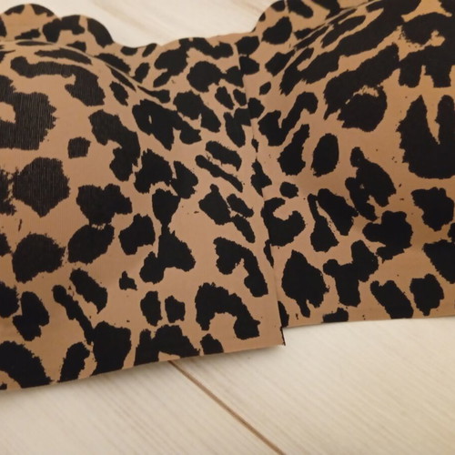 Leopard Bustier top new, size S, black and beige