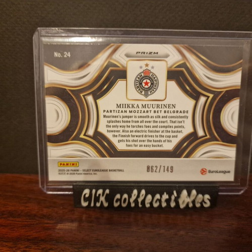 Panini Euroleague Select Mikka Muurinen Snapshots card new