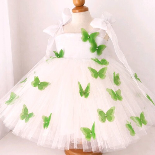Birthday dress new with butterfly tulle for 1-2 years old girl