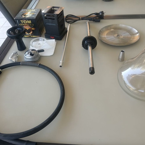 Softsmoke Lite Hookah professional kit like new with tom gold coals and furnace