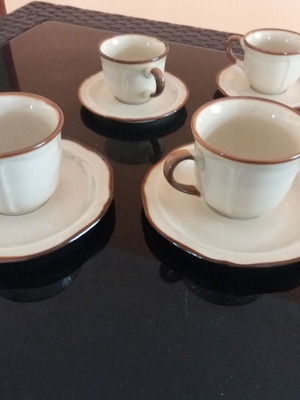 Tea and coffee cups new, set of 6+6
