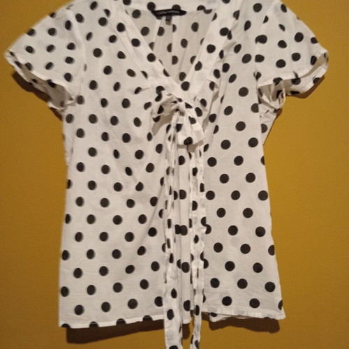 Laura Ashley polka dot blouse like new, cotton, size XL