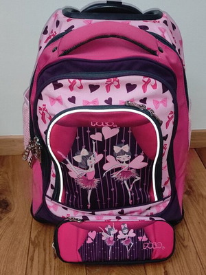 School trolley bag 30lt and Polo pencil case used, Belike Ballerinas design