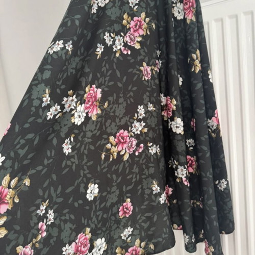 Koton dress size 34 used with floral pattern dark green