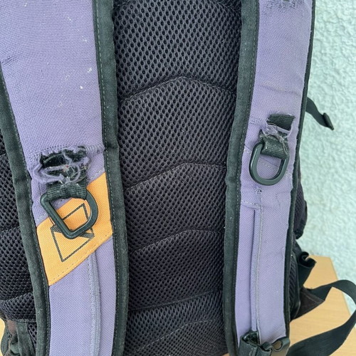Magic Marine backpack used, brown and purple