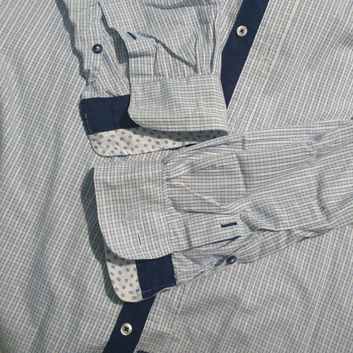 Dur slim fit shirt XL like new, blue and white