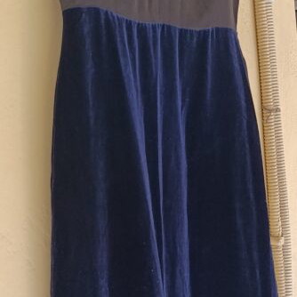 Maxi evening dress CHINÉ two-tone black and blue size 2 medium like new