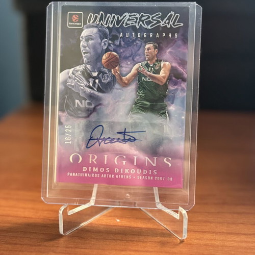 Panini EuroLeague Origins Dimos Dikoudis Autograph card 25/25 Panathinaikos