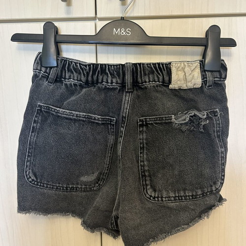 Zara denim shorts like new, size 164 cm, black