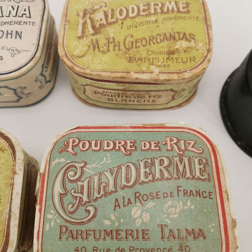 Makeup powders used, 1920s era, sealed, French