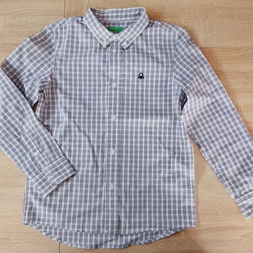 Benetton checked shirt for boy 7-8 years like new, cotton