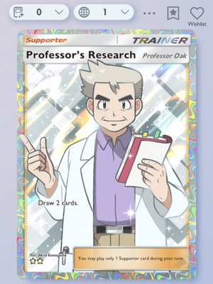 Pokemon TCG Pocket Professor’s Research (Oak) Full Art new