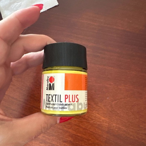Fabric paint used, yellow