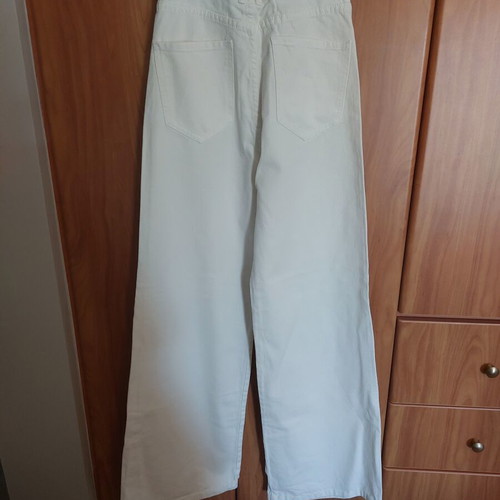 Stradivarius wide leg jeans like new, white, size 34