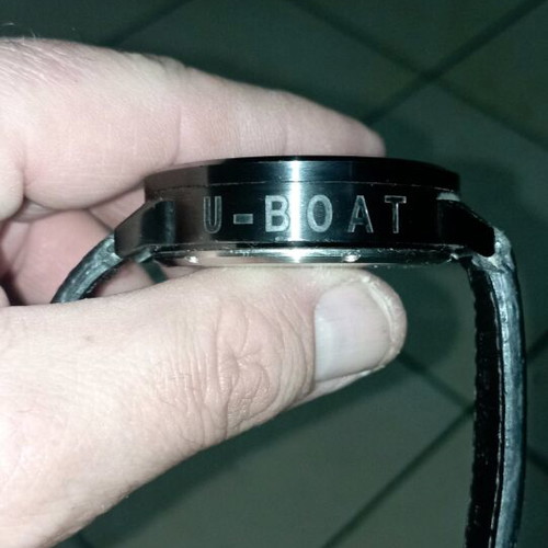 U-Boat wristwatch used, black, men's