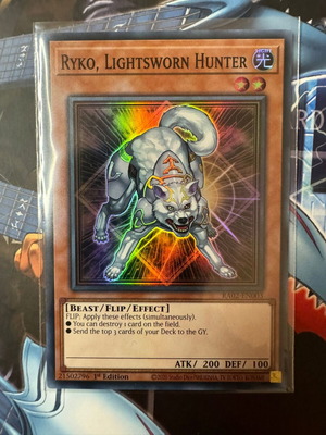 Ryko, Lightsworn Hunter (V.1 - Super Rare) καινούργια συλλεκτική κάρτα Yu-Gi-Oh!