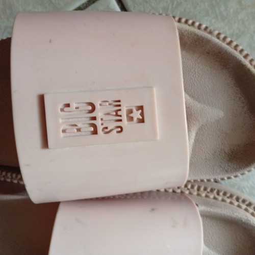 Big Star platform slippers used, powder pink size 41