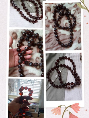 Amber bead necklace like new, vintage