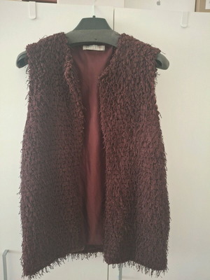 Γιλέκο Badila μπορντό με κρόσσια μεταχειρισμένο