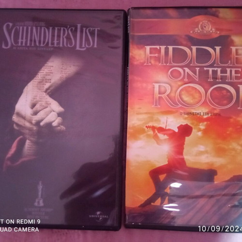2 movies Schindler's List and Fiddler on the Roof double DVD like new