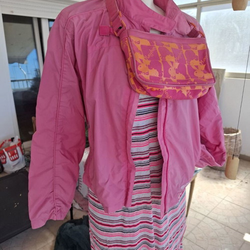 Iguana windbreaker jacket used, pink, size M