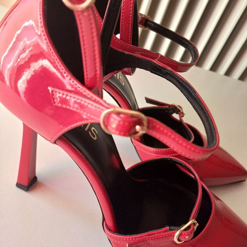 Bozikis red stiletto heels with straps new, size 38