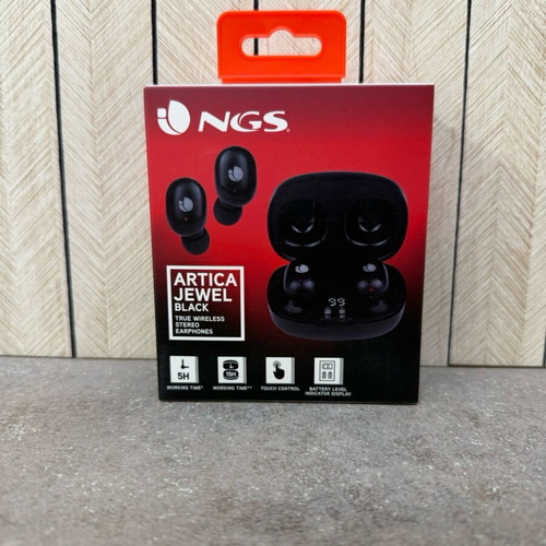 NGS Artica Jewel Black Earbuds wireless Bluetooth new