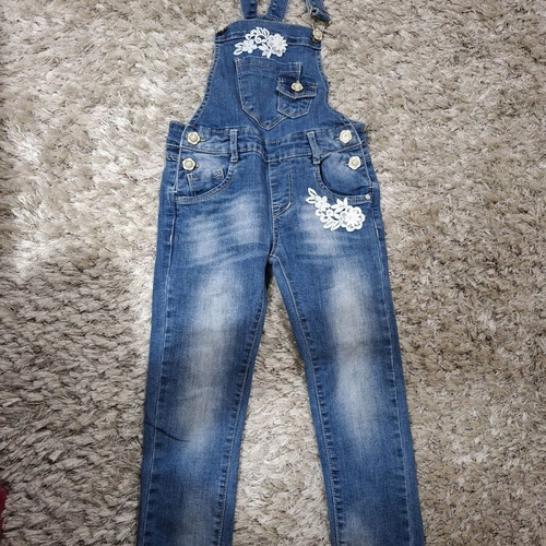 Denim overalls for girl 6 years like new, blue