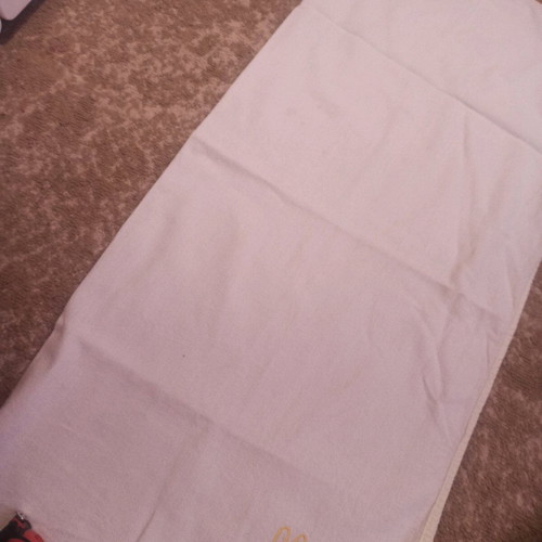 Baby diaper like new 74x84 cm with bunny embroidery in corner