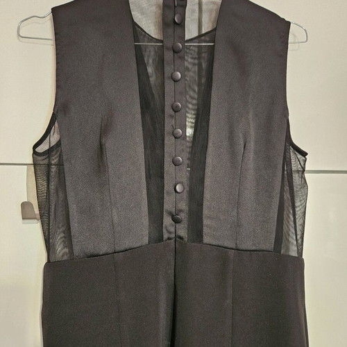 Mind Matter one-piece jumpsuit size L like new, black with mesh detail