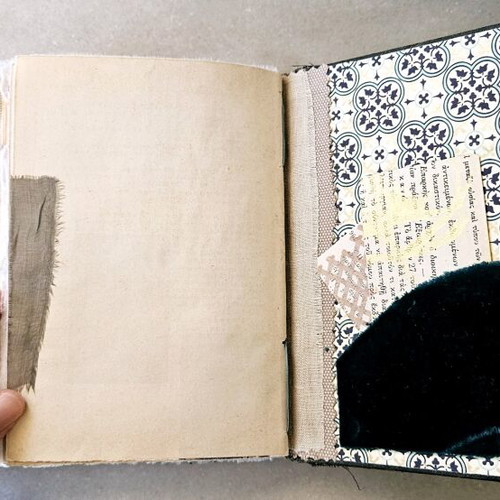 Artistic handmade book used with 88 pages