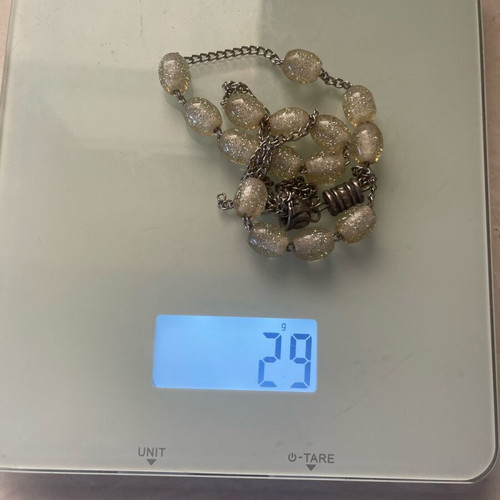 Quartz olive-shaped worry beads used