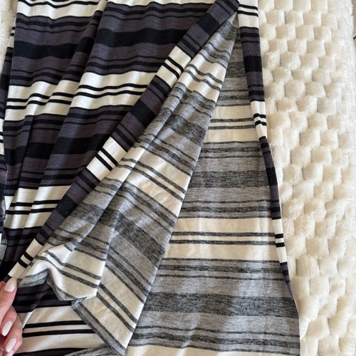 Striped maxi dress like new, size small/medium, gray multicolor
