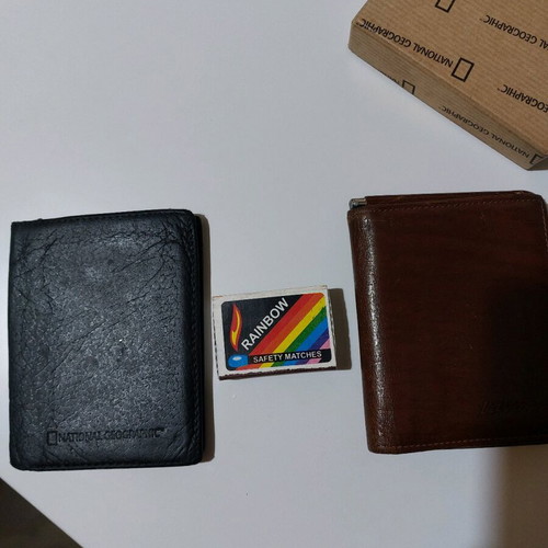 National Geographic and Lavor wallets used, black and brown