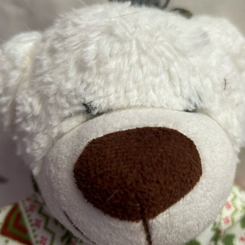Suki stuffed bear with removable hood like new