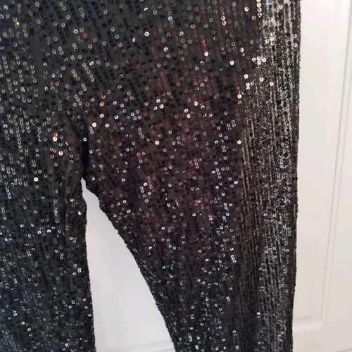 Impressive black pants size S with rhinestones for evening wear like new