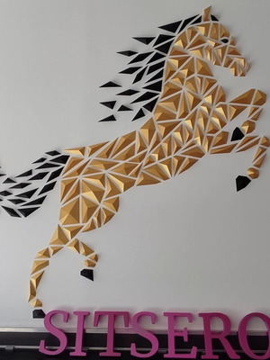 Wall decoration Geometric Horse new 3D art