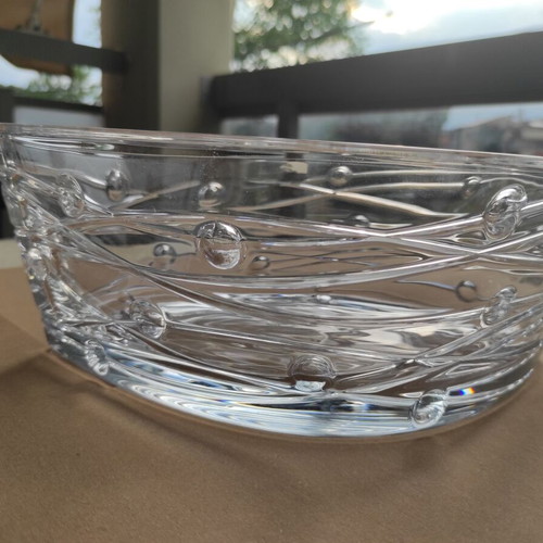 Crystalite Bohemia crystal bowl Labyrinth design
