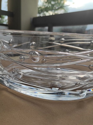 Crystalite Bohemia crystal bowl Labyrinth design