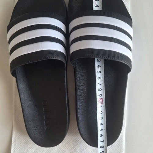 Adidas slippers black and white, size 42