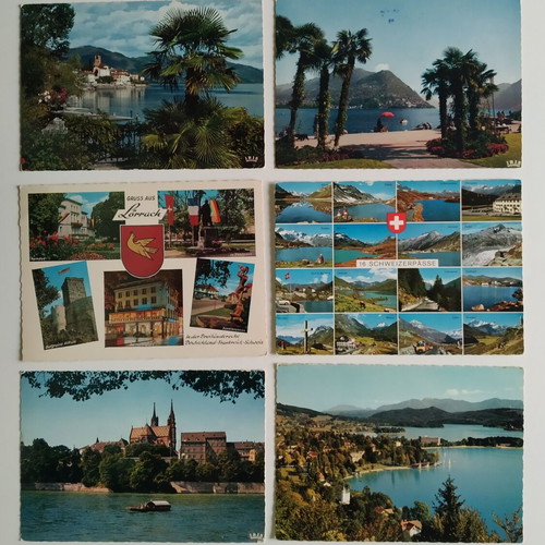 PACKAGE WITH 80 VINTAGE POSTCARDS FROM SWITZERLAND