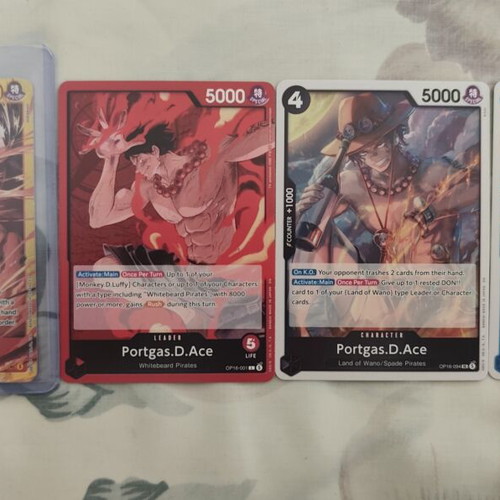 Portgas.D.Ace set OP16 The Time of Battle cards new, mint condition