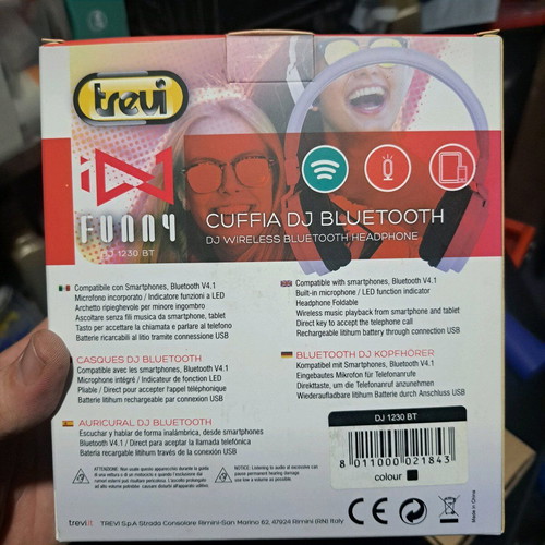 Trevi DJ 1230BT Bluetooth headphones new