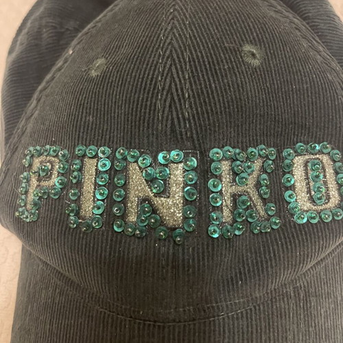Pinko corduroy jockey hat with sequins, one size, like new