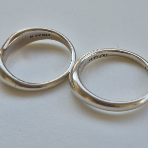 Pandora set of silver rings size 58, like new
