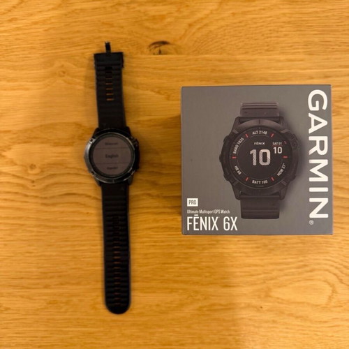 Garmin Fenix 6X Pro 51mm used waterproof smartwatch with heart rate monitor
